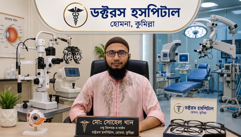 ডাঃ মোঃ সোহেল খাঁন - চক্ষু রোগের চিকিৎসক, ডক্টরস হাসপাতাল কুমিল্লা