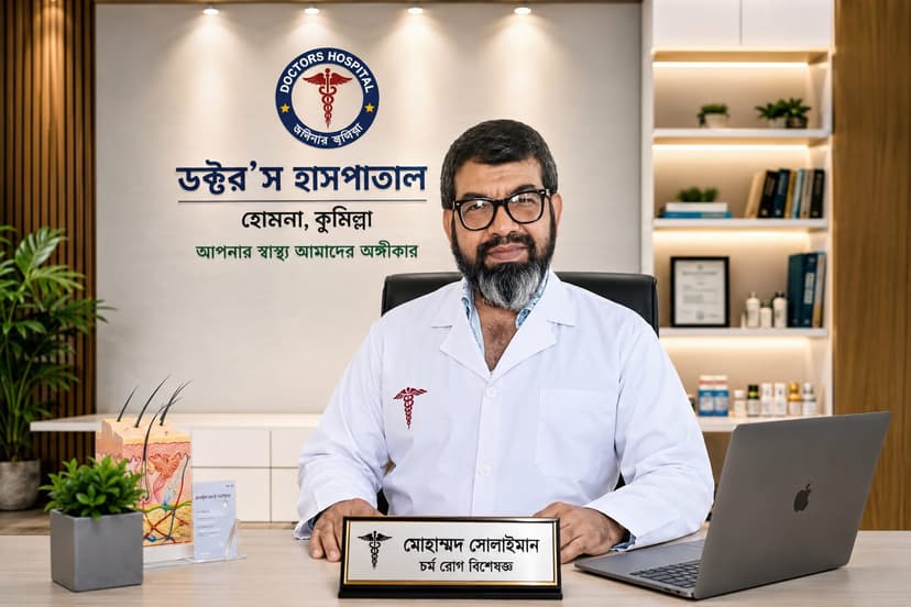 ডাঃ মোহাম্মদ সোলাইমান - চর্ম, যৌন ও এলার্জি রোগ বিশেষজ্ঞ ও ডার্মাটোসার্জন, ডক্টরস হাসপাতাল কুমিল্লা